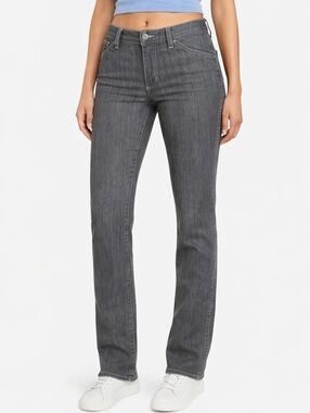 Lacoste Slim Fit Low Rise Womens Jeans Size 31 Gray Stretch Denim NWT